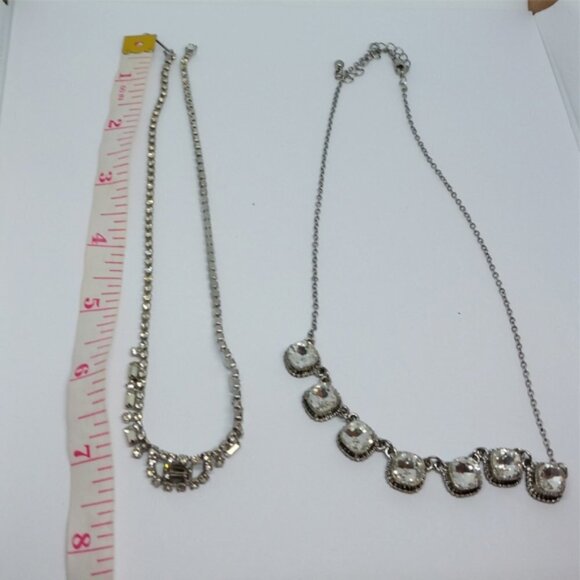 CURATED bundle 2 glam style dazzling necklaces vintage and modern - Picture 3 of 4